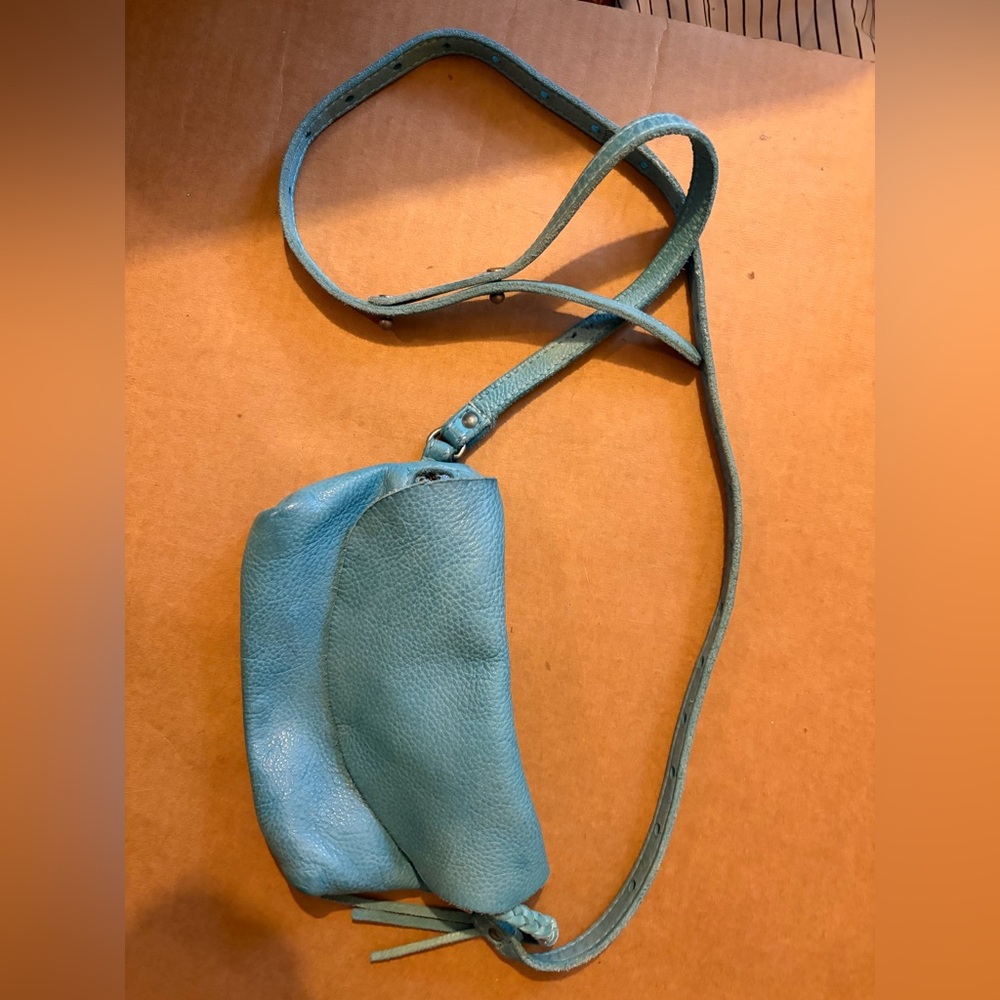 Fun Free People Blue Leather Women's Bag - Picture 4 of 8